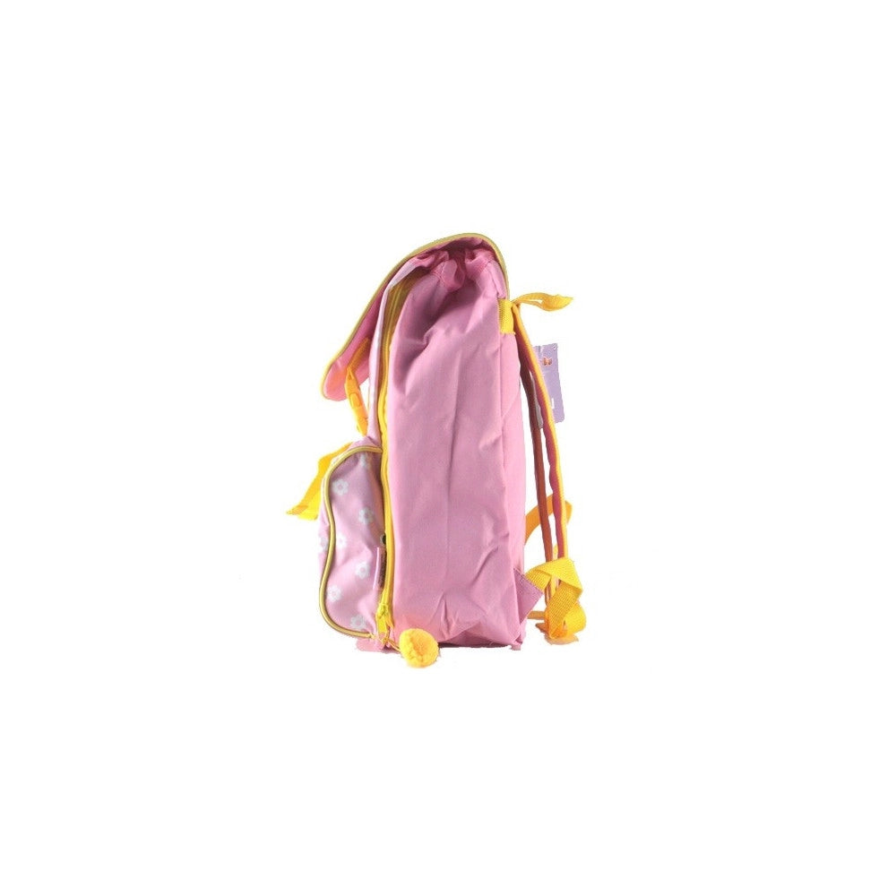 Trade Shop - Zaino Cartella Scuola Estensibile In Poliestere Zainetto Bambini Masha E Orso -
