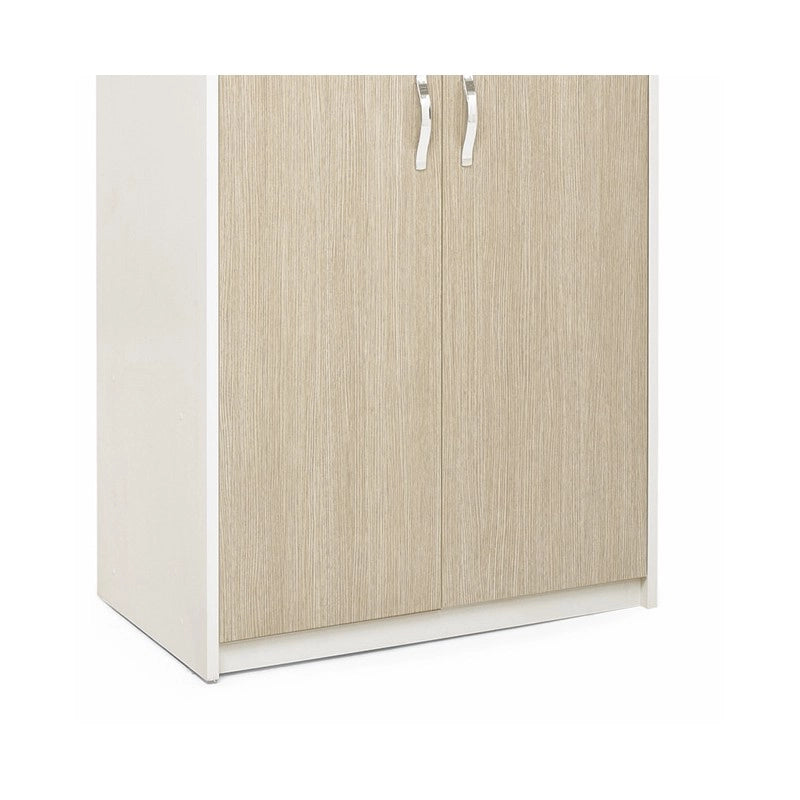 Armadio 2 ante cassa bianca e frontale colore olmo Cm 91x52xH 210