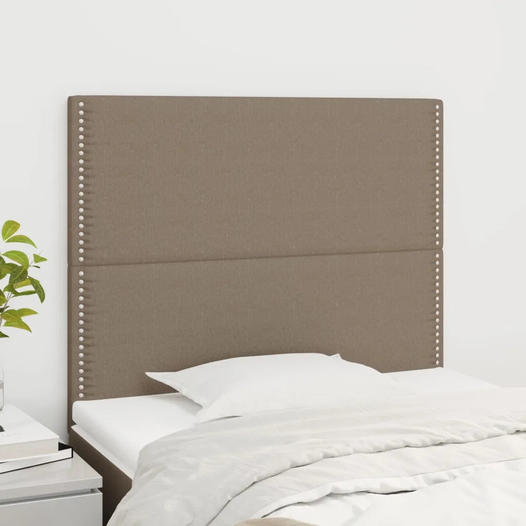 Testiera per letto tortora 90x5x118/128 cm in tessuto 3116178