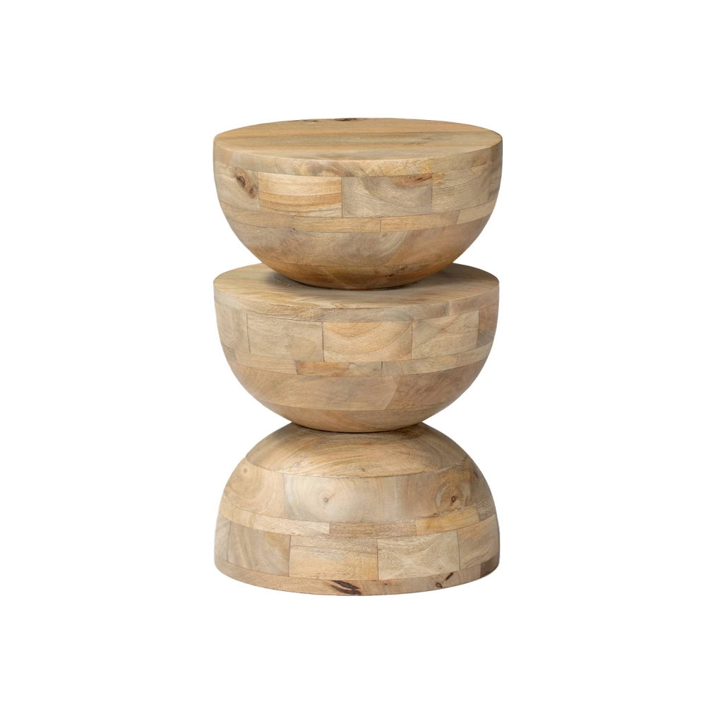 Tavolino in legno di mango naturale ø30 | sweeek