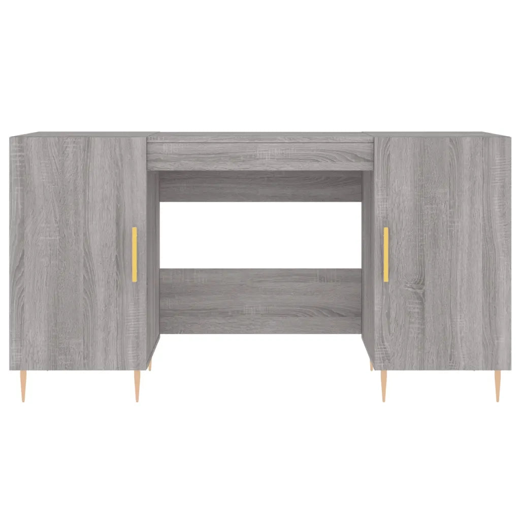 vidaXL Scrivania Grigio Sonoma 140x50x75 cm in Legno Multistrato