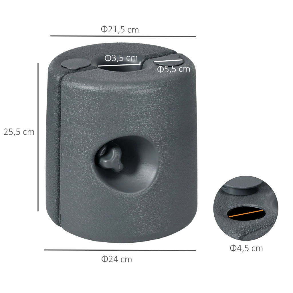Piedi per tendone da giardino ¨C zephmum ¨C 4 pezzi, HDPE, riempibili d'acqua o sabbia