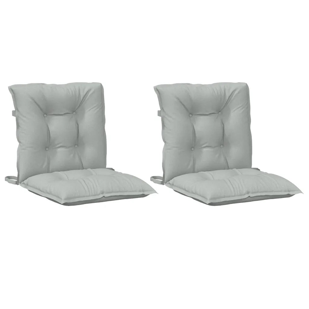 Cuscini Sedia Schiena Bassa 4 pz Grigio Mélange 100x50x7 cm 4002379