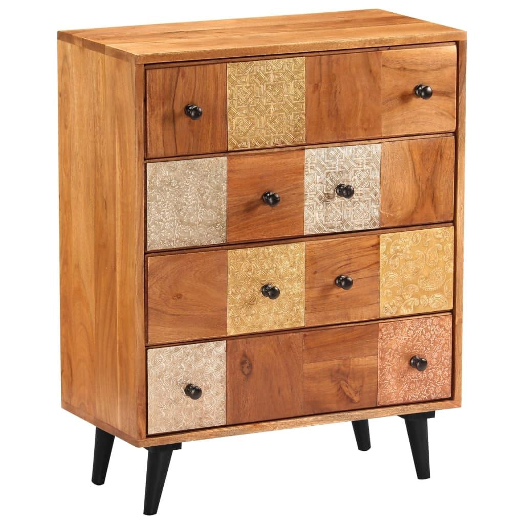 Buffet credenza mobiletto consolle mobile contenitore con cassetti 75 cm legno massello di acacia 4402208