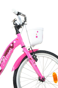 SCH ROSES 20", bicicletta per bambini, bici bambina, adatta a bambini tra i 6 e i 10 anni, per altezza tra 120 e 155 cm,