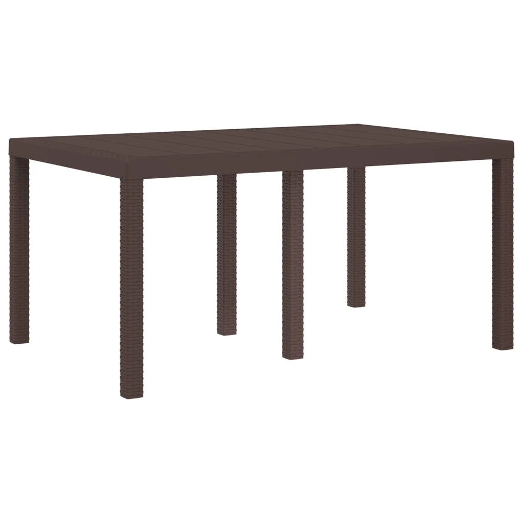 Set da Pranzo per Giardino 5 pz Marrone e Crema PP 3430123