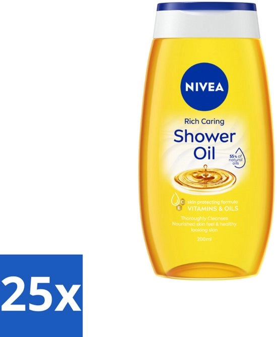 Detersivo per doccia naturale - 200 ml - Confezione in bulk - 25 pezzi