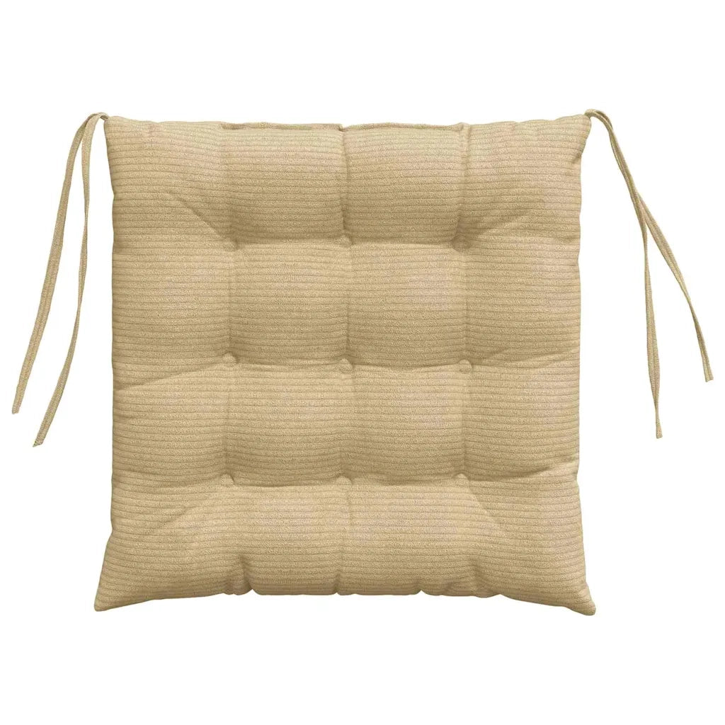 Cuscini per Seduta 4 pz | Cuscini per sedie Grigio Verde 40 x 40 x 6 cm