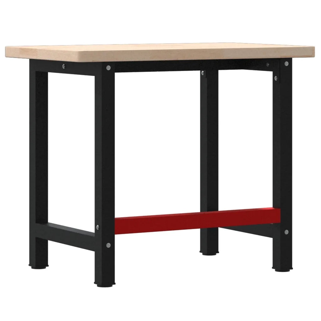 Banco Lavoro 100x60x83 cm Legno Massello Rovere Rettangolare