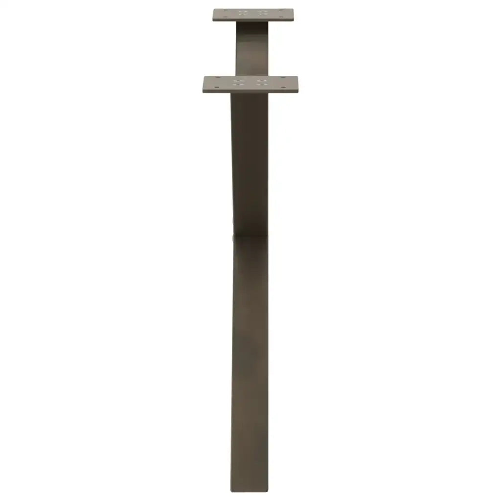 Gambe per Tavolino da Caffè a Forma di X 2 pz Acciaio Naturale 70x(42-43) cm Acciaio 4012907