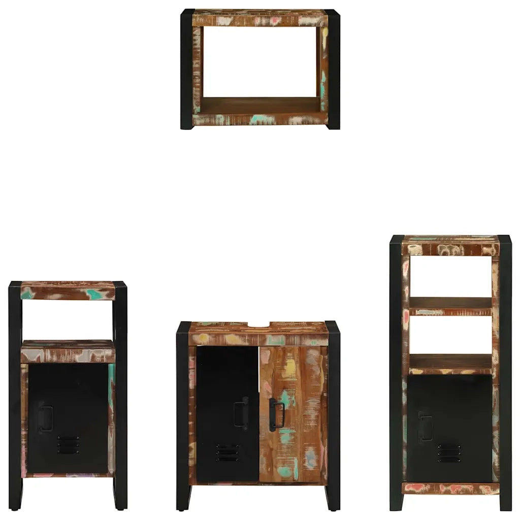 Set di mobili per il bagno 4 pcs Legno Recuperato Massello 3305671