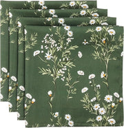 Set di tovaglioli, 4 pezzi, tovaglioli di cotone, 100% cotone, morbidi, comodi, tovaglioli di alta qualità per tavola da pranzo riciclabili, ideali per cene con la famiglia, matrimoni, cucina (45 cm x 45 cm)