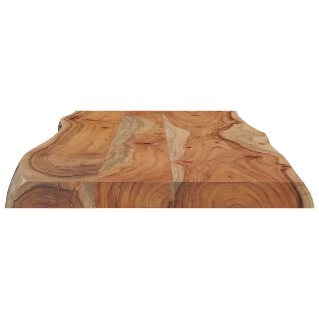 Piano Tavolo 100x40x2,5 cm Rettangolare Legno Acacia Bordi Vivi