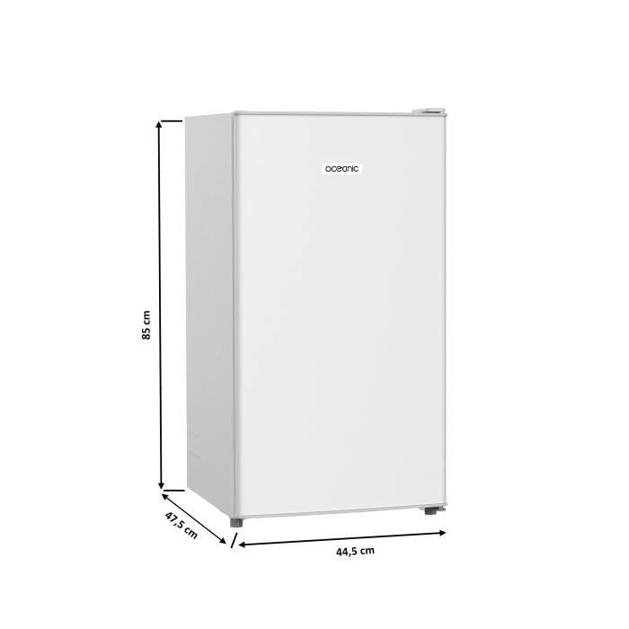 Frigorifero da tavolo - OCEANIC - 90L - 37dB - Classe E - L44,5 x P47,5 x H85 cm - Bianco