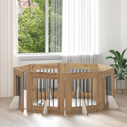 Cancello per cani con supporti 8 pcs Rovere Artigianale 892168