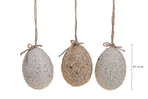 Set 12 Uova Truciolo H 8 cm