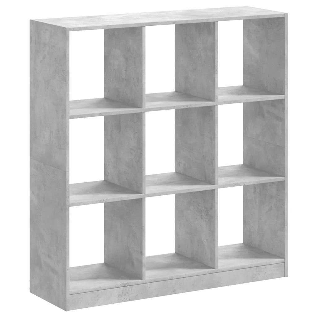 Libreria-Scaffale per Libri-Mobile di Stoccaggio Grigio Cemento 102x32x108 cm in Legno Multistrato