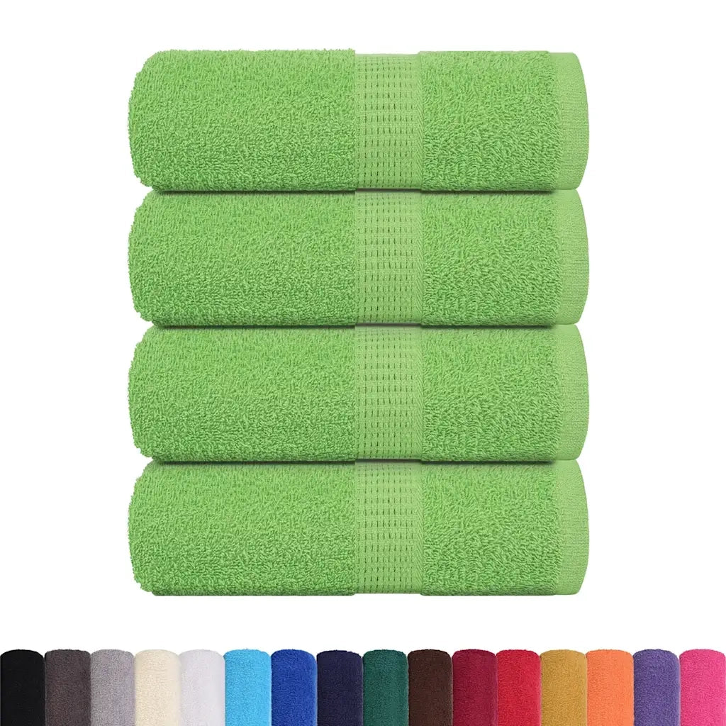 Asciugamani per Sapone 4 pz Verde Mela 30x30 cm 360 g/mÂ² Cotone