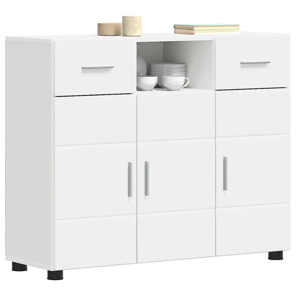 Credenza-Buffet-Armadio da cucina Bianco 88,5 x 30,5 x 73 cm Legno multistrato