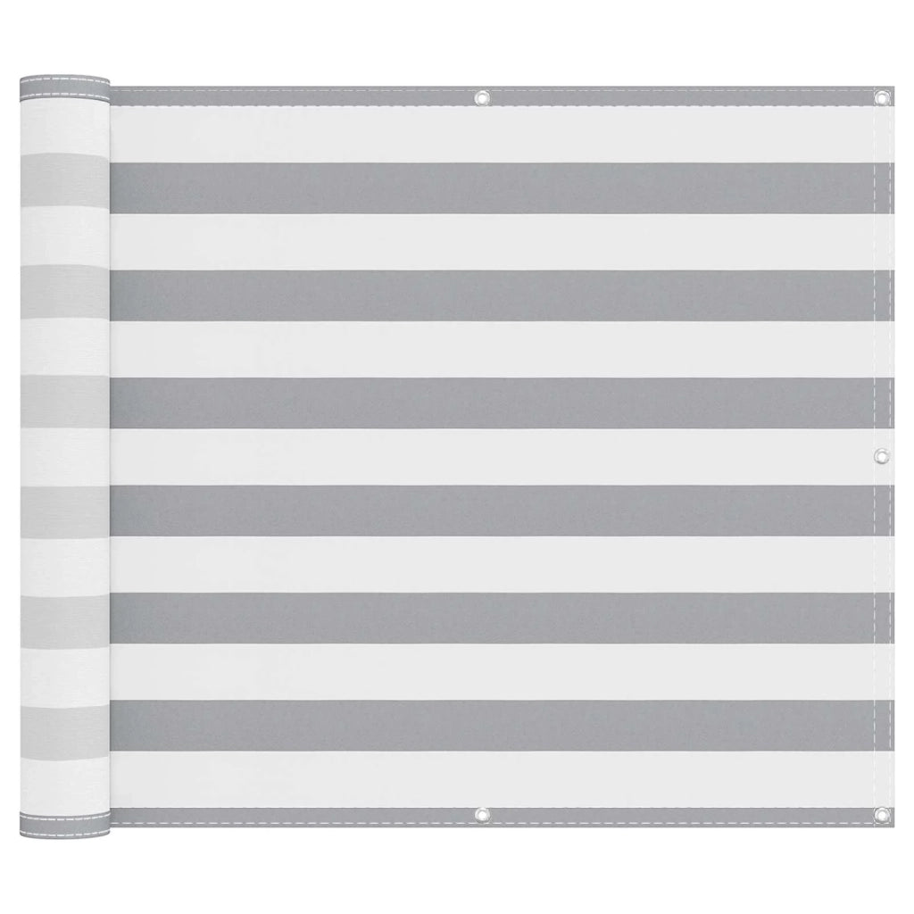 Schermo da balcone-Pannello per balcone Grigio chiaro e bianco 90 x 1000 cm