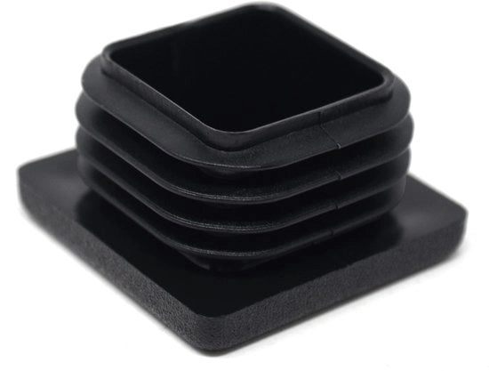 Stoppi per tubi quadrati a lamelle - da installare facilmente - nero - per mobili - 10 pezzi - compatibili con tubi 35x35 mm