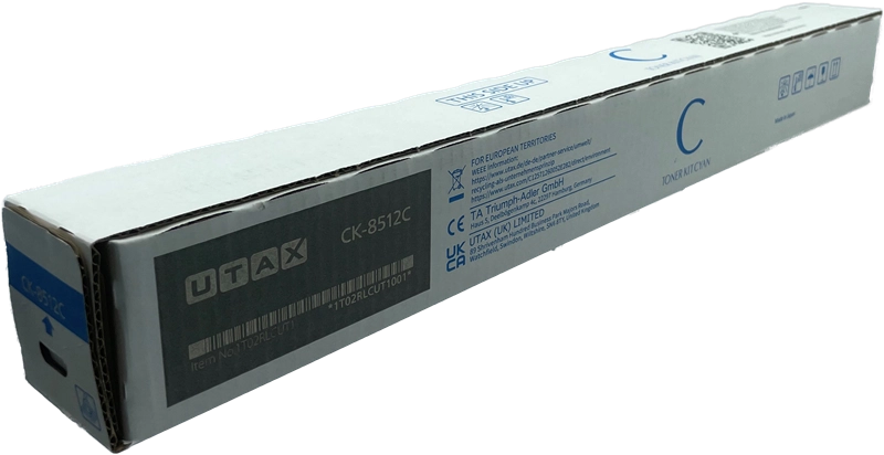 ORIGINAL Utax toner ciano CK-8512C 1T02RLCUT1 ~15000 Seiten