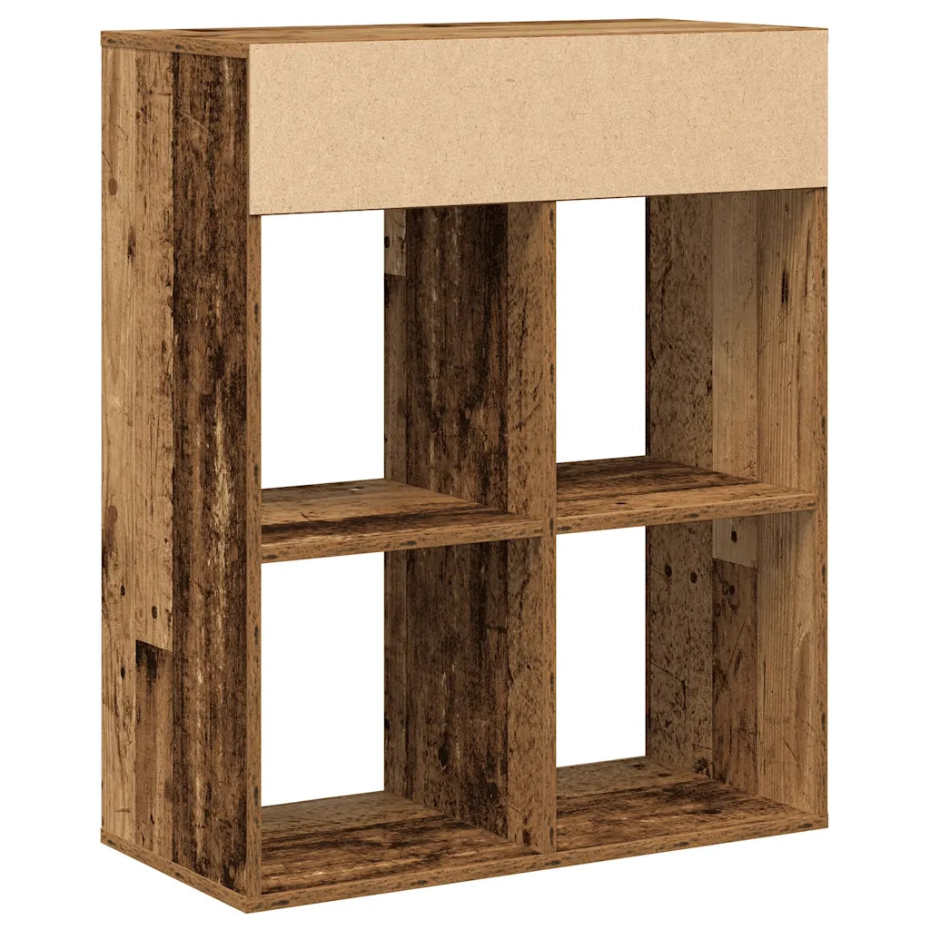 Libreria-Scaffale per Libri-Mobile di Stoccaggio Legno Antico 66x31x80 cm in Legno Multistrato