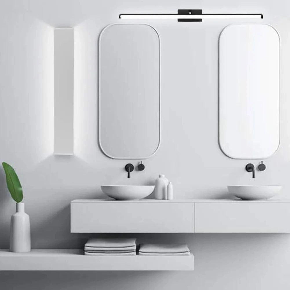 Lampada Da Parete Da Bagno Led Sopra Specchio 20w 100cm APP375-1W Nero