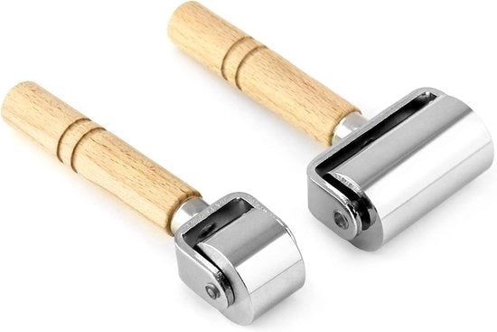 Lamineer Roller in Acciaio Inossidabile (2 pezzi 2,36 pollici + 1 pollice) per DIY Ambiente di Lavoro Gereedschap per Laminazione di Pannelli di Legno e Placche di MDF