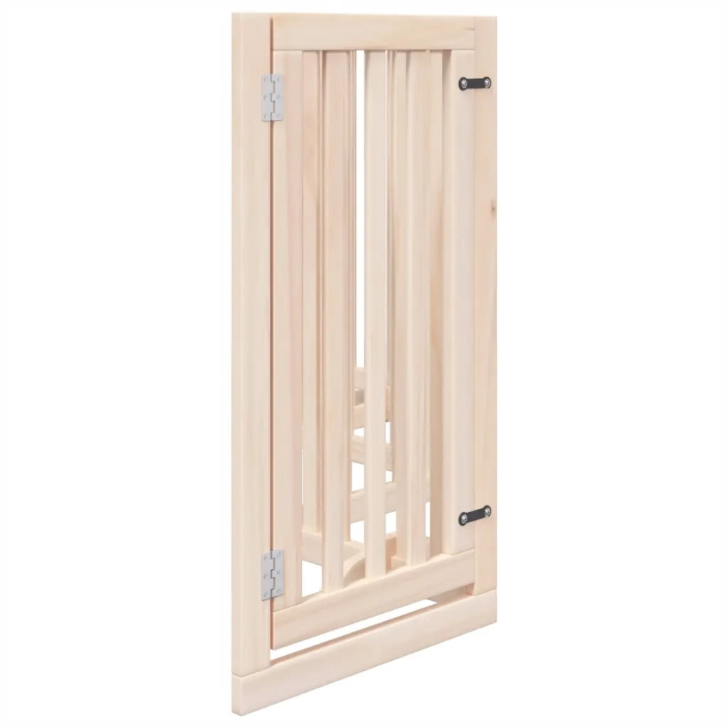 vidaXL Cancello per Cani con Porta Pieghevole 6 Pannelli 300 cm Pioppo
