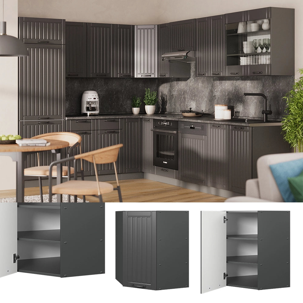 Vicco Mobile angolare da cucina Grigio scuro 57 cm