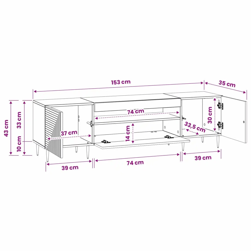 Mobile TV LED Bianco Legno ingegnerizzato 896905