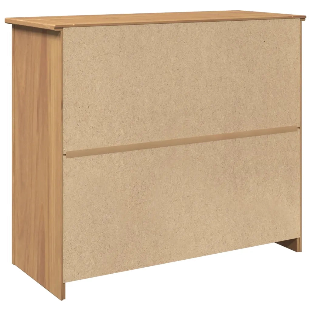 Credenza con Cassetti-Buffet-Armadio da cucina Panama 93x40x80 cm Legno Massello di Pino