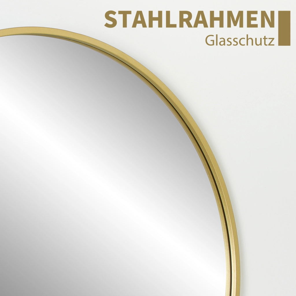 Specchio da bagno rotondo ¨C Minimal ¨C oro 70x70 cm