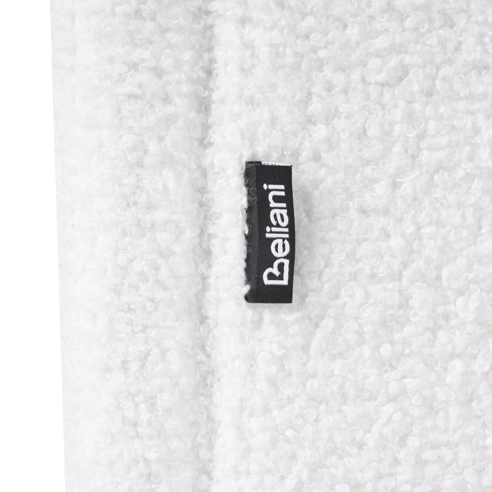 Letto singolo in bouclè bianco sporco con base a doghe 90 x 200 cm Camera da letto Bambini Camera Moderna Tradizionale