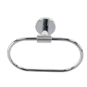 Trade Shop - Porta Asciugamani Ad Anello In Acciaio Accessorio Da Bagno Portasciugamano 87921 -