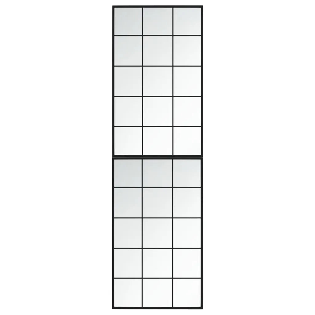 Specchi a Parete 2 pz Neri 100x60 cm in Metallo 3189035