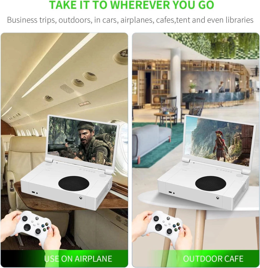Monitor portatile da 15,6" per Xbox Series S, schermo portatile da 165 Hz 2K IPS per Xbox Series S, monitor da viaggio per Xbox Series S con due altoparlanti, due HDMI, HDR, Freesync, modalità