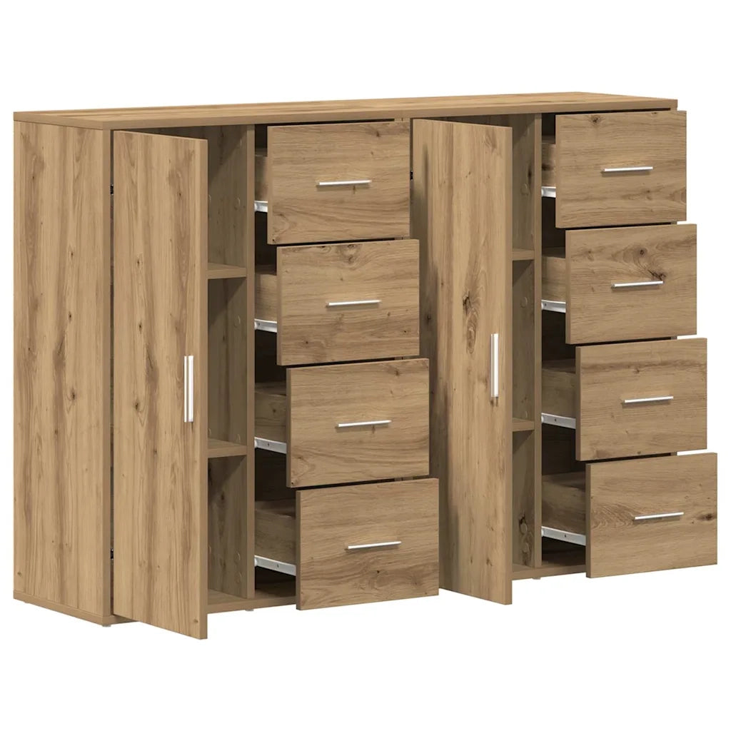 Credenza con cassetto 2 pcs Rovere artigianale 60 x 31 x 84 cm 3334312