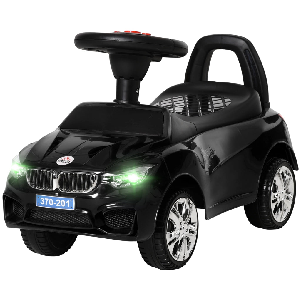 Portagiochi Veicolo Bambini con Cassetto e Luci ¨C zephmum ¨C 63,5x28x36 cm Nero