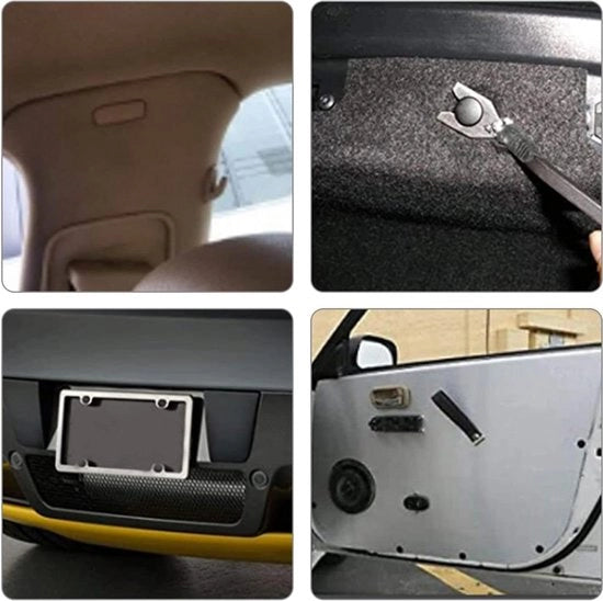 Accessori di chiusura Clip 100 Stks Universali per Auto - Viti Clip Schroef - Druksluiting Nylon Retainer Clips Nero.