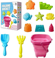 Set di gioco per il sabbia 11 pezzi - contenitore da sabbia - nave da sabbia - forma da sabbia - secchio da sabbia riutilizzabile - capacità 11 litri - set di gioco per il sabbia