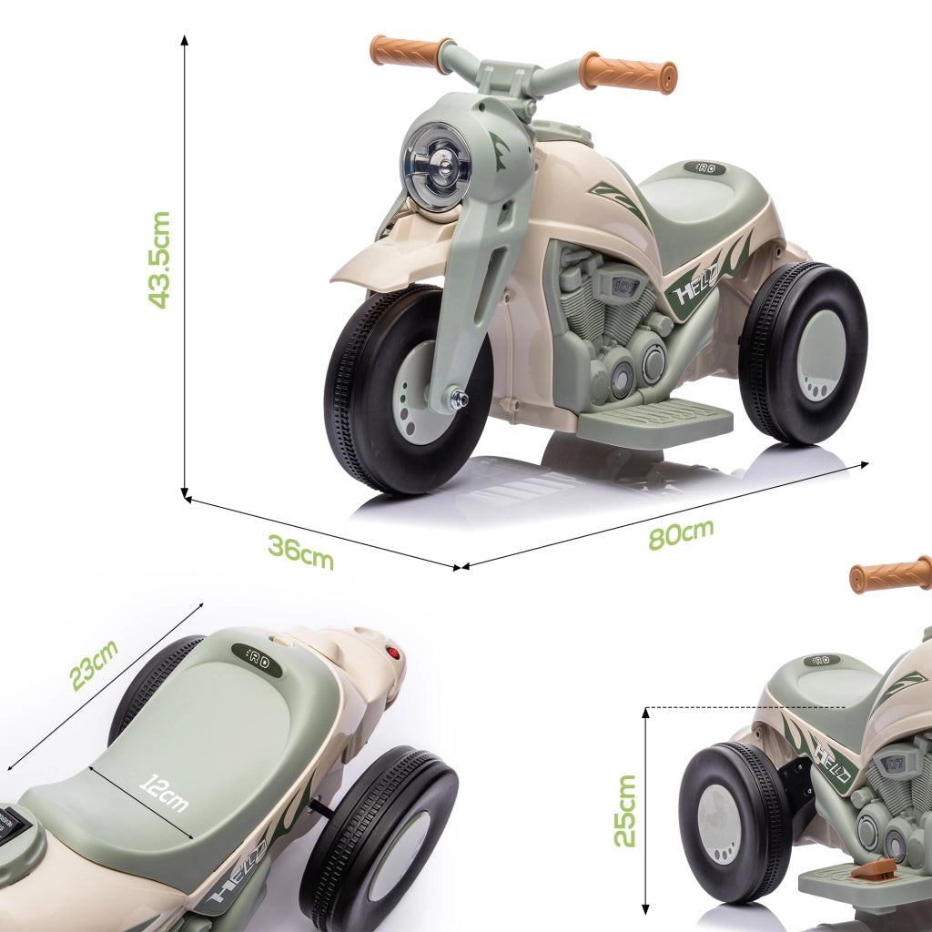 Motocicletta Elettrica per Bambini ¨C zephmum ¨C 6V con Musica e Bolle