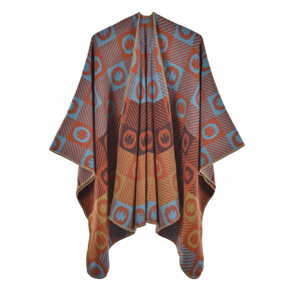 Sciarpa divisa con stampa a lettere di tendenza, sciarpa calda in cashmere jacquard alla moda, mantello