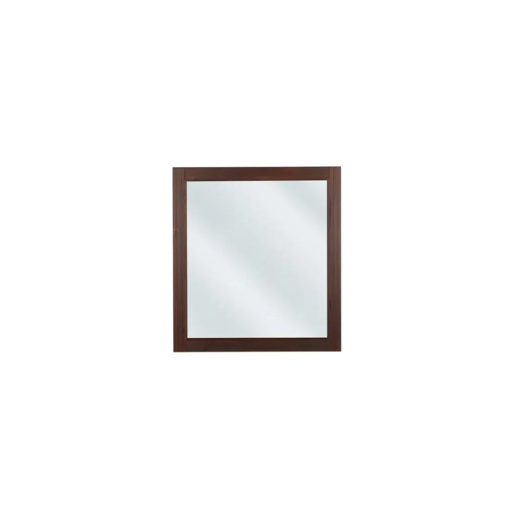 Specchio da bagno rettangolare in legno 80x73 cm stile naturale