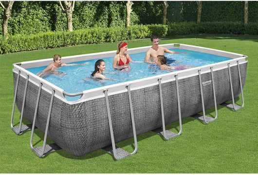 Piscina rettangolare stile rattan 549x274x122