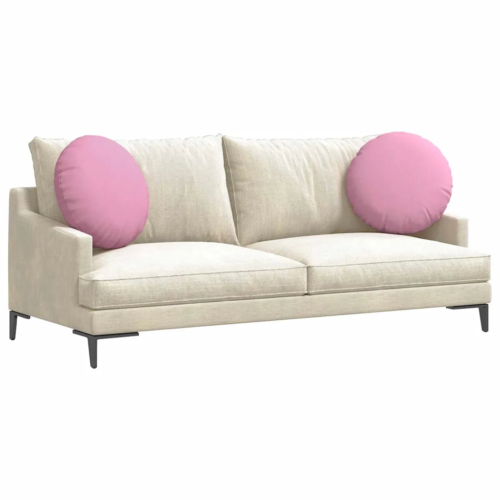 Cuscini per Seduta 2 pcs Rosa Ø50 x 19 cm Tessuto 42014172