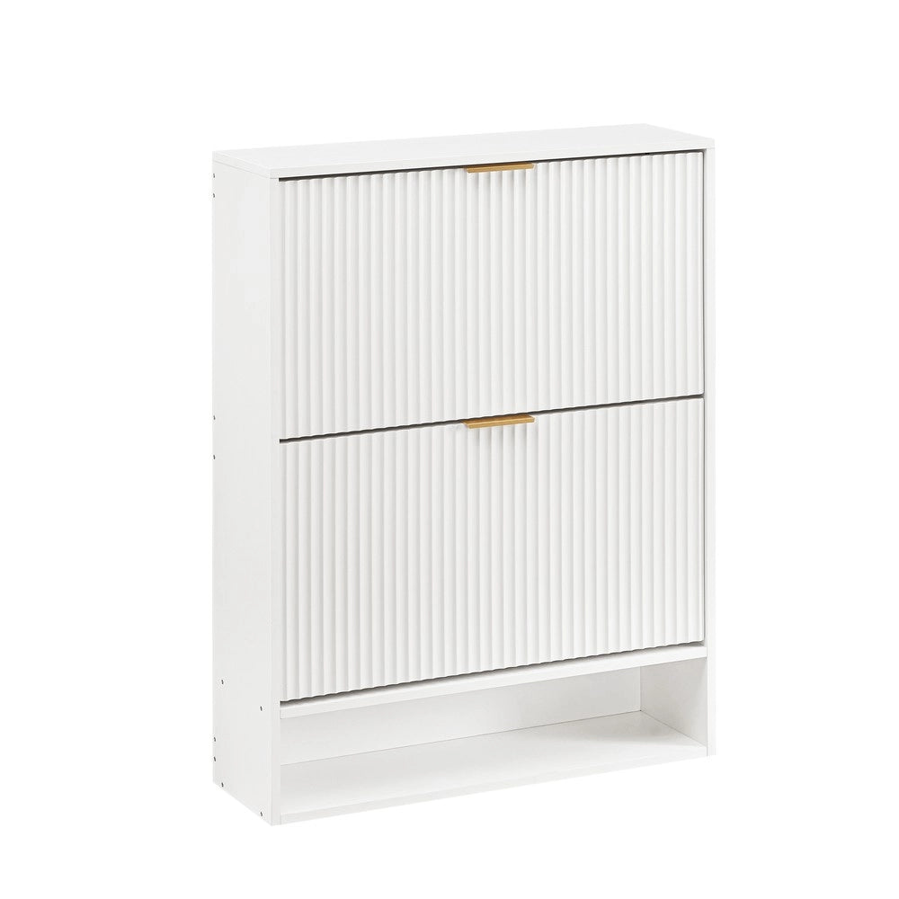 Scarpiera con Piano d'Appoggio ¨C MINIMAL ¨C Bianca, Salvaspazio, Regolabile in Altezza, 80x24 cm