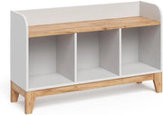 Panca per bambini Malia, Bianco/Artisan, 107.2 x 63.8 cm, adatto come seduta e superficie d’appoggio per bambini