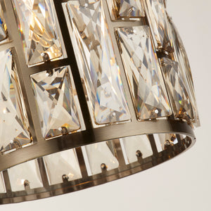 Sospensione Classico Gioiello Acciaio Ottone Vetro 1 Luce E27